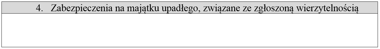 Zabezpieczenia na majątku upadłego, związane ze zgłoszoną wierzytelnością 